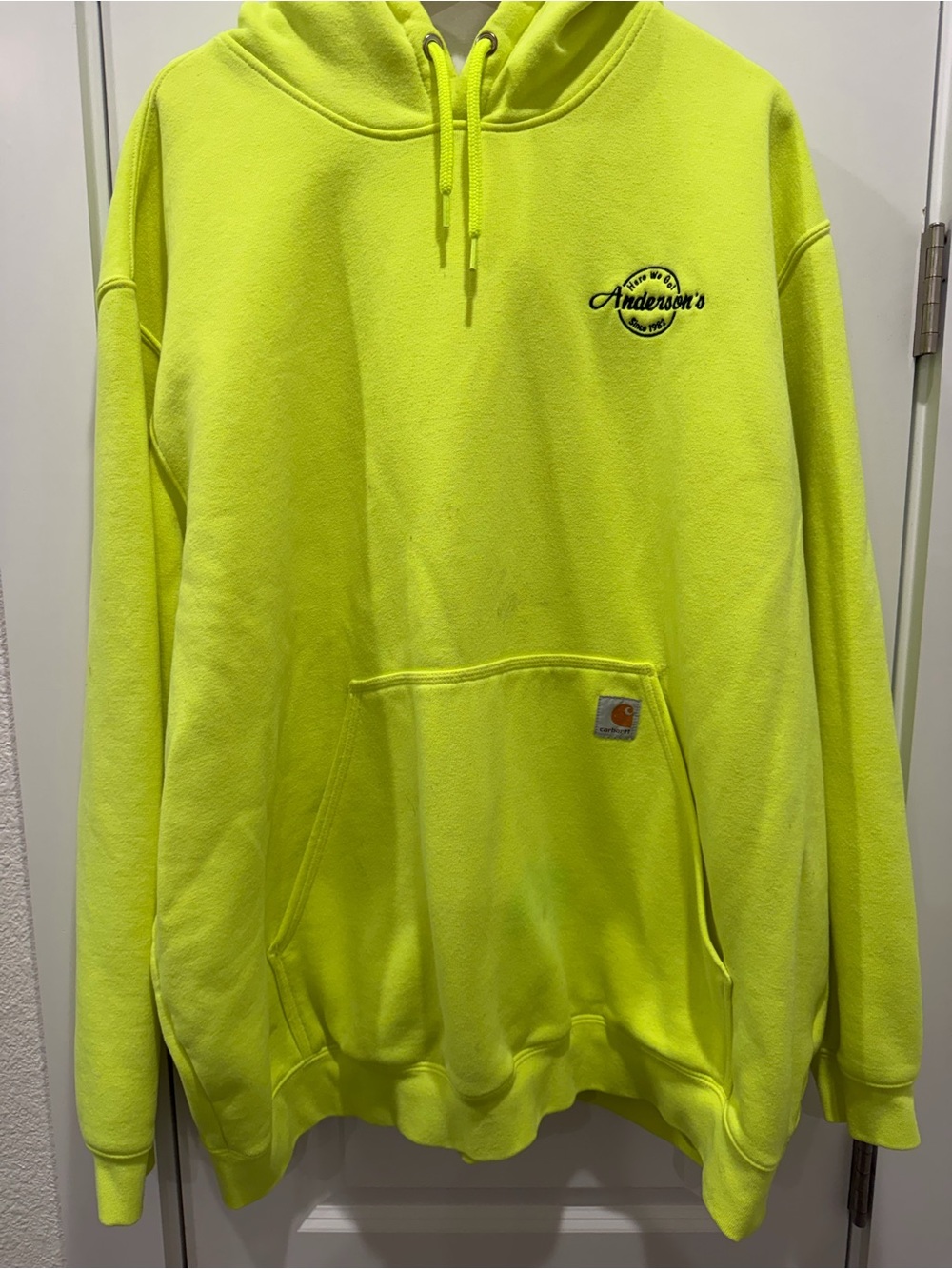 Carhartt High-Visibility Yellow Pullover Hoodie XXL
